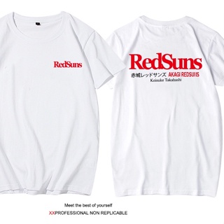 เสื้อยืดแขนสั้น พิมพ์ลายตัวอักษร D Red Sun Akagi Team Redsuns ดัดแปลง สําหรับรถยนต์ RX-7