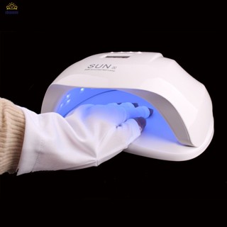 1 คู่ ถุงมือป้องกันรังสียูวี เจลเล็บ ถุงมือป้องกันรังสียูวี UV LED Lamp Nail Dryer ถุงมือ การป้องกันรังสีแสง 【doom】