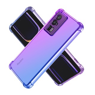 เคสโทรศัพท์ซิลิโคน TPU โปร่งแสง ไล่โทนสี กันกระแทก สําหรับ Redmi K60 Pro K50 Pro K50 Ultra K50 K40S