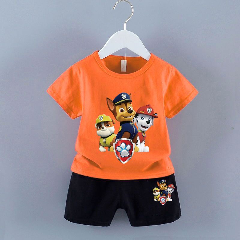 เสื้อยืดแขนสั้น-พิมพ์ลายการ์ตูน-paw-patrol-แฟชั่นฤดูร้อน-สําหรับเด็ก-2023