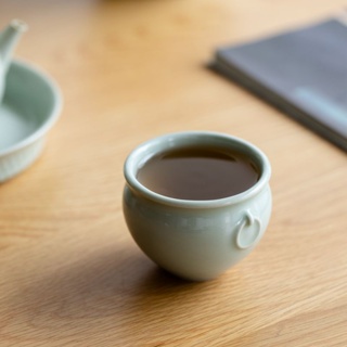 Song Qingglaze Series ชุดถ้วยชา ทรงกระบอก ขนาดใหญ่ จุของได้เยอะ สไตล์เรโทร [A019]