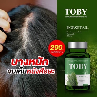 ส่งฟรี Toby Horsetail โทบี้หางม้า โทบี้ เพิ่มผมเกิดใหม่ ลดผมร่วง ผมร่วงหลังคลอด ลดอาการคัน รังแค บริเวณหนังศรีษะ