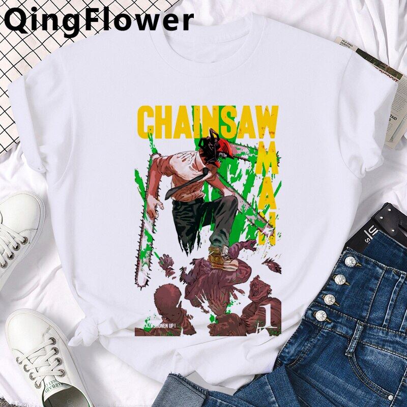 2023-chainsaw-man-tshirt-top-tees-เสื้อผ้าผู้ชายพิมพ์เสื้อผ้าคู่-streetwear-anime-tshirt
