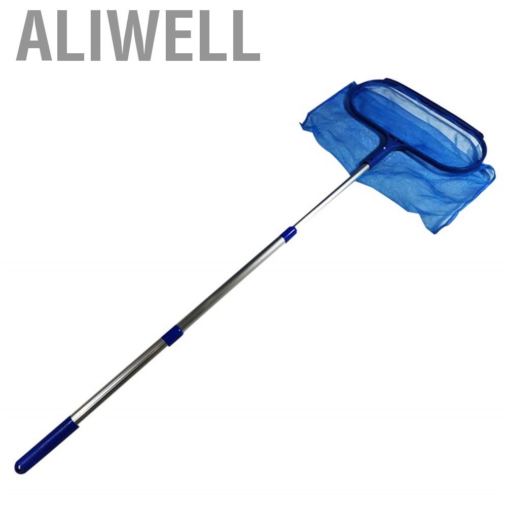 aliwell-pool-landing-net-with-telescopic-pole-swimming-skimmer-leaf-clean-for-spas