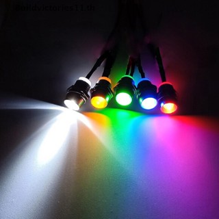 Buildvictories11 หลอดไฟ LED 12V 0.31 นิ้ว สีแดง สีเขียว สีฟ้า สําหรับรถยนต์ รถบรรทุก
   Th