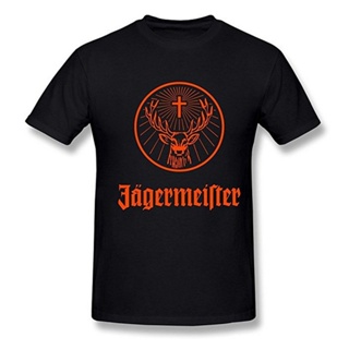 เสื้อยืดแขนสั้นเสื้อยืดพิมพ์ลาย jagermeister music tour logo สําหรับผู้ชายS-5XL