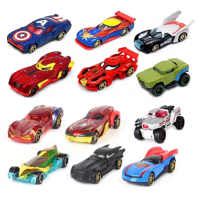 โมเดลรถยนต์-1-64-avengers-ironman-hulk-racing-car-ของเล่นสําหรับเด็กผู้ชาย