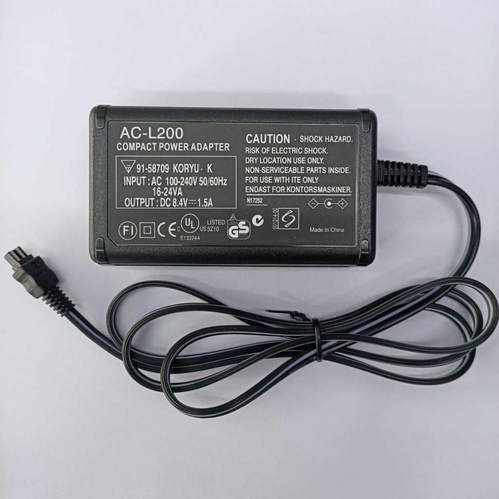 สายชาร์จกล้องวีดีโอsony-อะแดปเตอร์ไฟ-ac-100v-240v-เครื่องชาร์จกล้องวิดีโอสำหรับกล้อง-dslr-sony-ac-l200-l25b