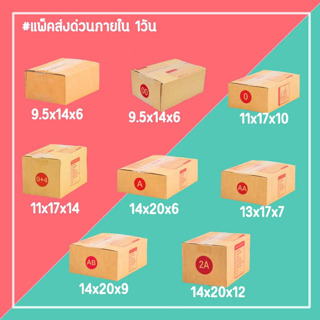 ส่งด่วน-1-2-วัน-กล่องไปรษณีย์-กล่องพัสดุ-เบอร์-00-0-0-4-a-aa-ab-2a-1แพ็ค20ใบ-จัดส่งทั่วประเทศ