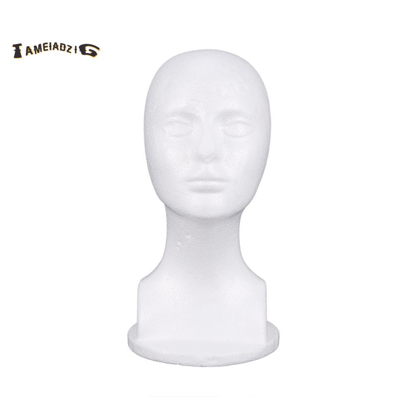 Styrofoam Mannequin Foam Head Model Glasses Hat Wig Display Stand