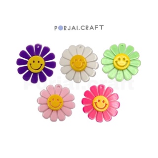 สินค้า จี้ดอกไม้หน้ายิ้ม Smiley flower pendants 30mm