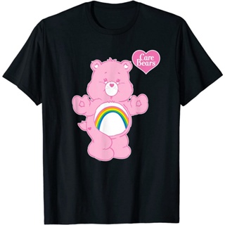 ขายHapi Dog เสื้อยืดครอปBear ฤดูร้อนMens bear Care Bears Cheer Bear T-Shirt เสื้อยืดแฟชั่นคอกลม สบายๆ ผ้าฝ้าย100%S-5XL（