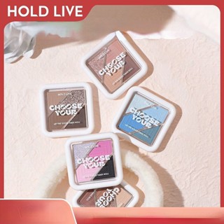 Hold LIVE จิ๊กซอว์พาเลทอายแชโดว์ เนื้อแมตต์ สีฟ้า สีส้ม สีน้ําตาล สําหรับแต่งหน้า