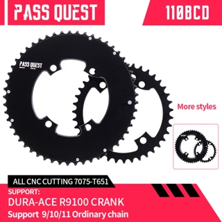 จานหน้าจักรยาน 2x 110 bcd Shimano Duraace r9100 ใบจาน 9100 crank arm double chainring 50T-34T 52T-36T 53T-39T