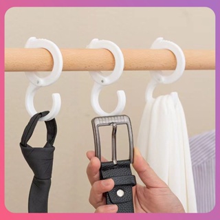 Creative S Hook Punch-Free ตู้เสื้อผ้าตู้เสื้อผ้า Hook Windproof Multi-Purpose Card ตำแหน่ง S-Hook แขวนเก็บ Fall-Proof Snap แหวนเสื้อหมวก Tie Storage [COD]
