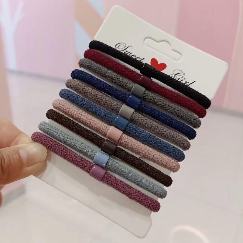 codพร้อมส่ง-rubber-band-ยางรัดผม-เกาหลี-aa-ชนิดเส้นใหญ่ยืดหยุ่นสูง-พร้อมส่ง-ผ้ายืดดวงใหญ่-หนังยางรัดผมเกาหลี-ยางมัดผม