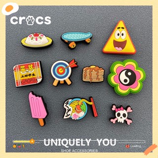 Crocs jibbitz charms ดอกไม้รองเท้าหัวเข็มขัดอุปกรณ์เสริมการ์ตูนสนุกชุด DIY สําหรับ