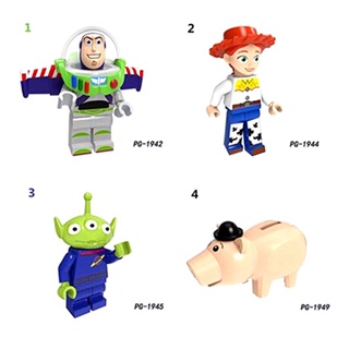 DIY Minifigures Toy Story Buzz Lightyear bloques de construcción juguetes para niños bomba serie de dibujos animados Anime minifiguras action figures LY