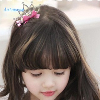Autu กิ๊บติดผม ผ้าซาติน ลายหูกระต่ายน่ารัก แฮนด์เมด พร้อม Rhinesto