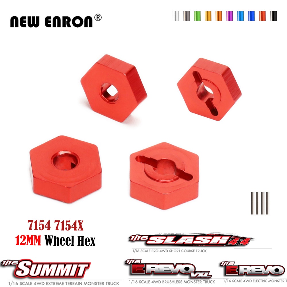 อะแดปเตอร์ Hex ล้อ 4Pc 12 มม. พร้อมขาเพลา 7154 7154X อัลลอยสำหรับ RC ...
