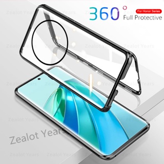 เคส สําหรับ Honor X9a 5G Case 360° ฝาครอบกระจกนิรภัย แบบฝาพับแม่เหล็ก สองด้าน สําหรับ HonorX9a 5G Honar X9 A X 9A