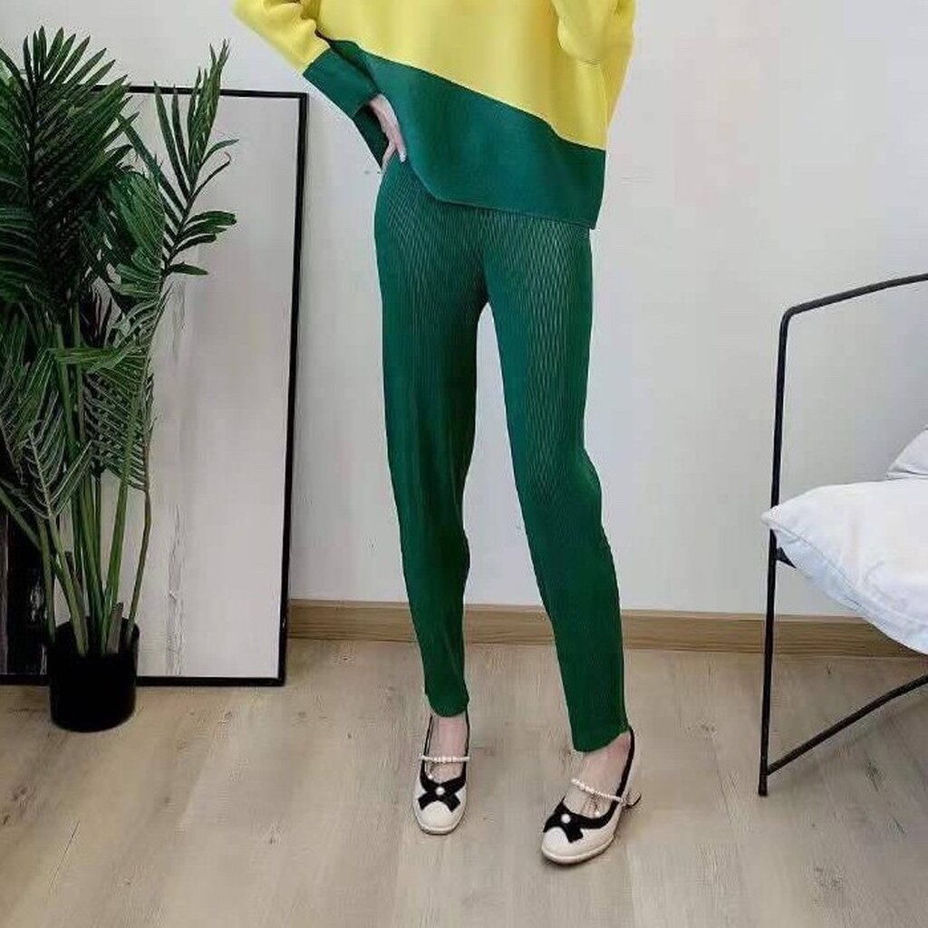 2muay-pleat-กางเกงผู้หญิง-กางเกงพลีทคุณภาพ-รุ่น-cx23066p-4สี-free-size-slim-pleat-pant