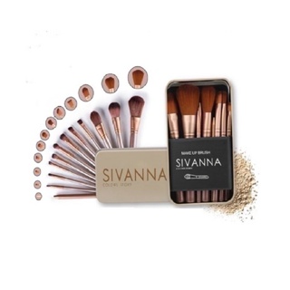 SIVANNA COLOR STORY BRUSH SET12 PCS.(BR189) : ซิวานน่า ชุด เซต แปรงแต่งหน้า 12 ชิ้น x 1 ชุด OFS