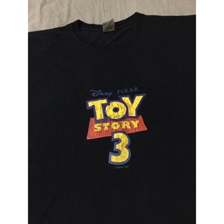 เสื้อยืดผ้าฝ้าย เสื้อยืดมือสอง VINTAGE 00s TOY STORY 3 PROMO Size XL มือ2