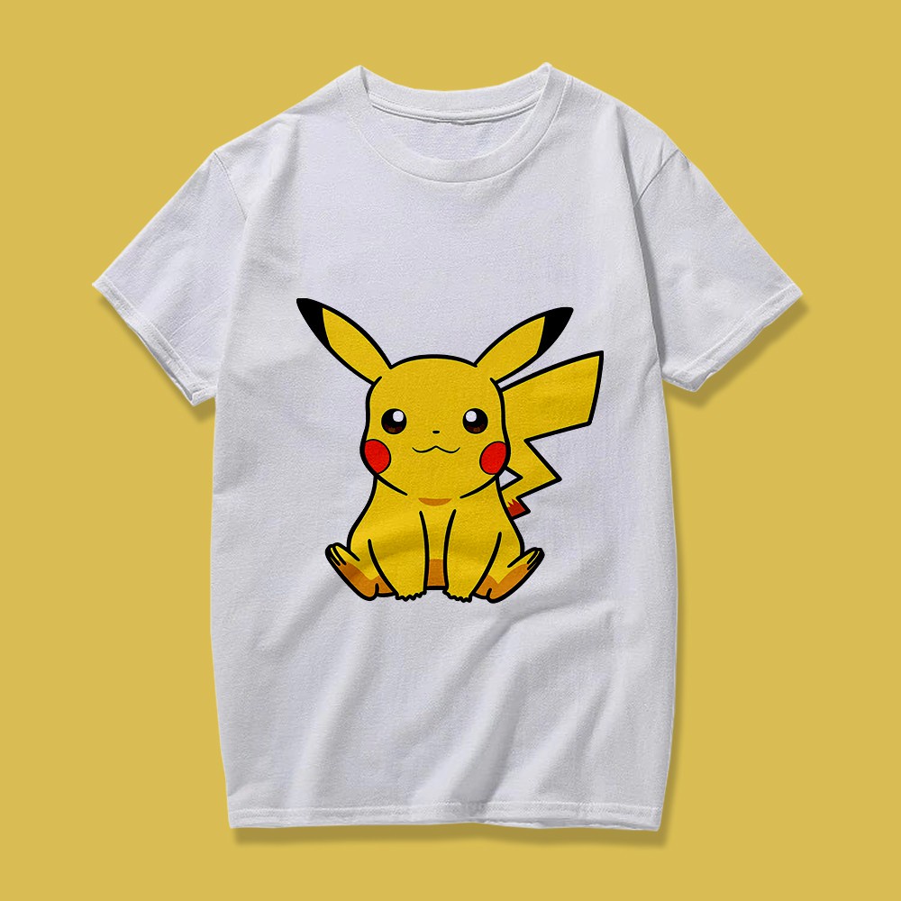 s-5xl-เสื้อยืด-pikachu-พิมพ์ลาย-pikachu-สุดน่ารัก-แขนสั้นลายอนิเมะชายและหญิงขนาด-9-สี-หากต้องการคุณสามารถติดต่อฝ่ายบริก