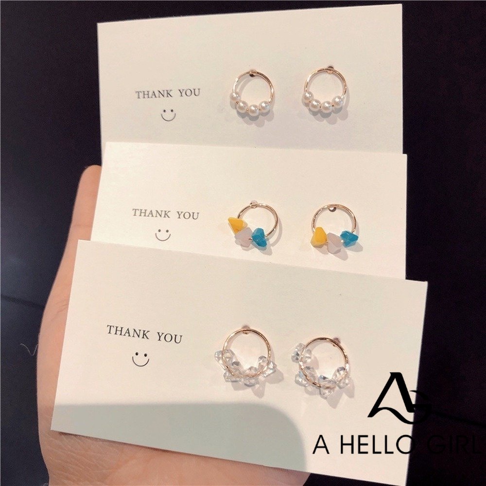 ราคาและรีวิวA HELLO GIRL ต่างหูเงิน 925 จี้คริสตัลรูปหัวใจสไตล์เกาหลีสําหรับผู้หญิง