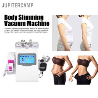 JUPITERCAMP 9 in 1 40KHz Cellulite Cavitation Machine การเผาผลาญไขมัน ลดน้ำหนัก RF Body Slimming Vacuum 100-240V