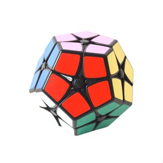 Shegnshou 2x2 Megaminx Cube ลูกบาศก์ความเร็ว 12 ด้าน สีดํา พร้อมสติกเกอร์