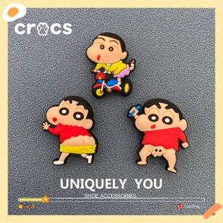 Crocs jibbitz จี้รูปการ์ตูนชินจัง ดอกไม้ สําหรับตกแต่งรองเท้า DIY