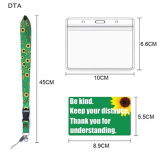DTA Face Covering Exemption Hidden Disabilities PVC Card Sunflower Lanyard DT