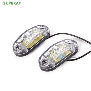 SUPERAF 2Pcs White Color LED Side Marker Lights Car External Lights Warning Tail Light HOT