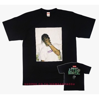 [S-5XL]เสื้อยืด travis scotts x supreme cactusjack astronomical