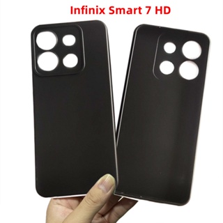 เคสโทรศัพท์มือถือ TPU แบบด้าน สีดําล้วน สําหรับ Infinix Smart 7 HD