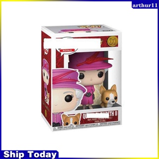 ตุ๊กตาฟิกเกอร์ Arthur Funko Pop Queen Elizabeth II Queen Of The United Kingdom ของเล่นสําหรับเด็ก