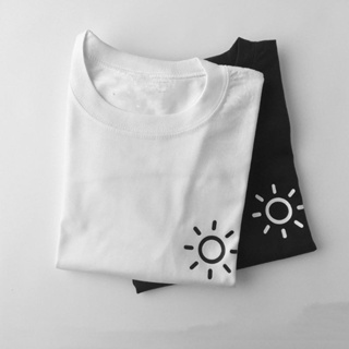 SUN Logo Print Minimalist pocket Aesthetic - T-SHIRT UNISEX_03