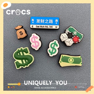 Crocs jibbitz charms Fortune Series อุปกรณ์เสริม รูปดอกไม้ สําหรับตกแต่งรองเท้า Crocs DIY