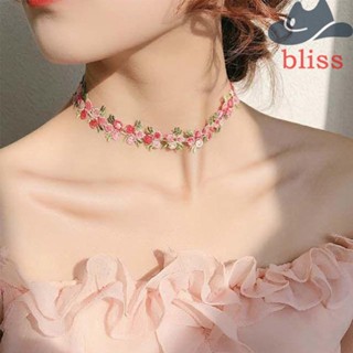 Bliss สร้อยคอโซ่ จี้ดอกไม้น่ารัก โรแมนติก สําหรับผู้หญิง