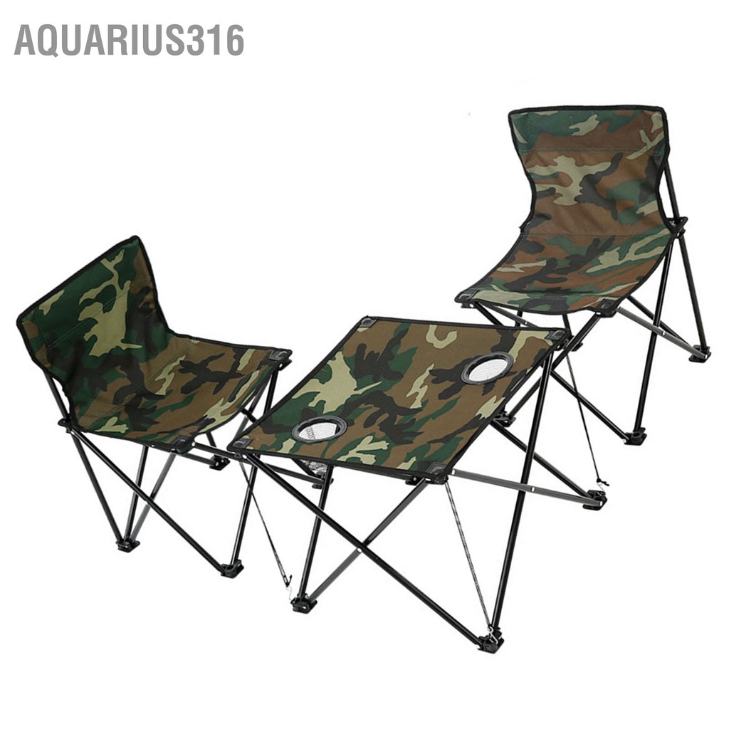 aquarius316-ชุดโต๊ะเก้าอี้-ผ้าออกซ์ฟอร์ด-แบบพกพา-พับได้-สําหรับปิกนิก-ตกปลา-ตั้งแคมป์-กลางแจ้ง