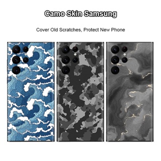 สติกเกอร์ฟิล์มกันรอยหน้าจอ ลายพราง 3M เปลี่ยนสีได้ สําหรับ Samsung Galaxy S22 Note 20 Ultra 10 Plus