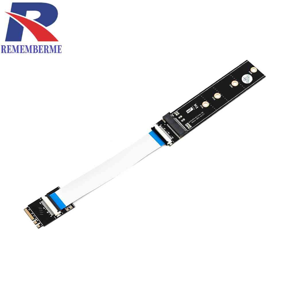 อะแดปเตอร์การ์ด NGFF M.2 Key M เป็น Key A Riser Extender Cable NGFF Key ...