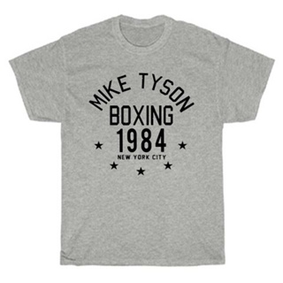 Funny Comfortable Vintage Gift Breathable Mike Tyson Boxing 1984 Gym MenS Gray T Shirt_03