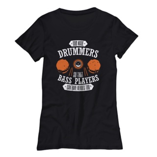 [S-5XL] เสื้อยืดลําลอง แขนสั้น พิมพ์ลาย God Made Drummers So That Bass Players Can Hae Heroes Too เข้ากับทุกการแต่งกาย ส