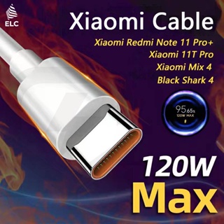 Xiaomi 120W  Type C สายชาร์จ 6A Turbo Fast Charging Data Cord For Mi 12s Ultra 12 11 Poco X4 Pro NFC F3 Redmi Note 10 K40 Black Shark USB C Quick Charge Cables