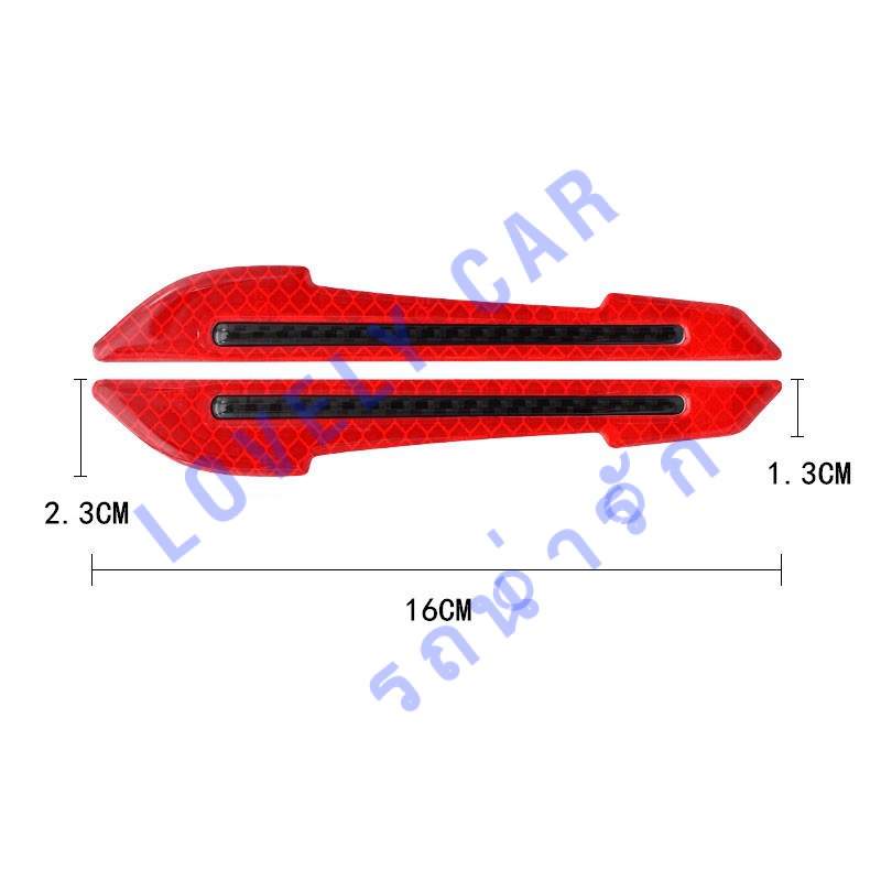 สติกเกอร์สะท้อนแสง-ป้องกันรอยขีดข่วน-สําหรับตกแต่งกระจกมองหลังรถยนต์
