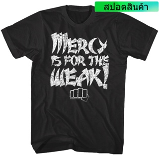 [S-5XL] เสื้อยืด พิมพ์ลาย Karate Kid Cobra Kai Mercy Is For The Weak สําหรับผู้ชาย