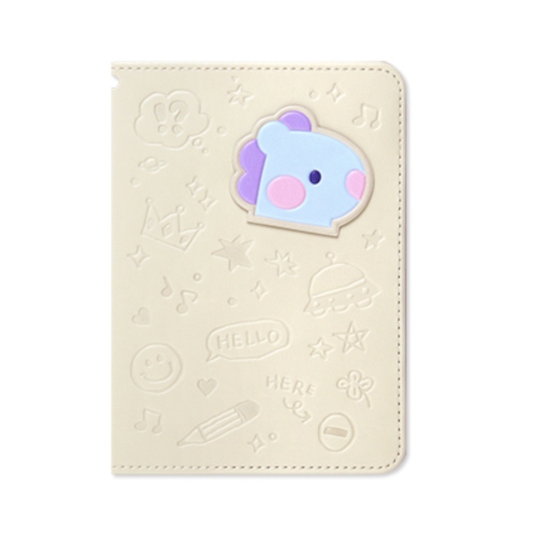 BT21 minini leather patch passport cover / tata chimmy rj travel cooky